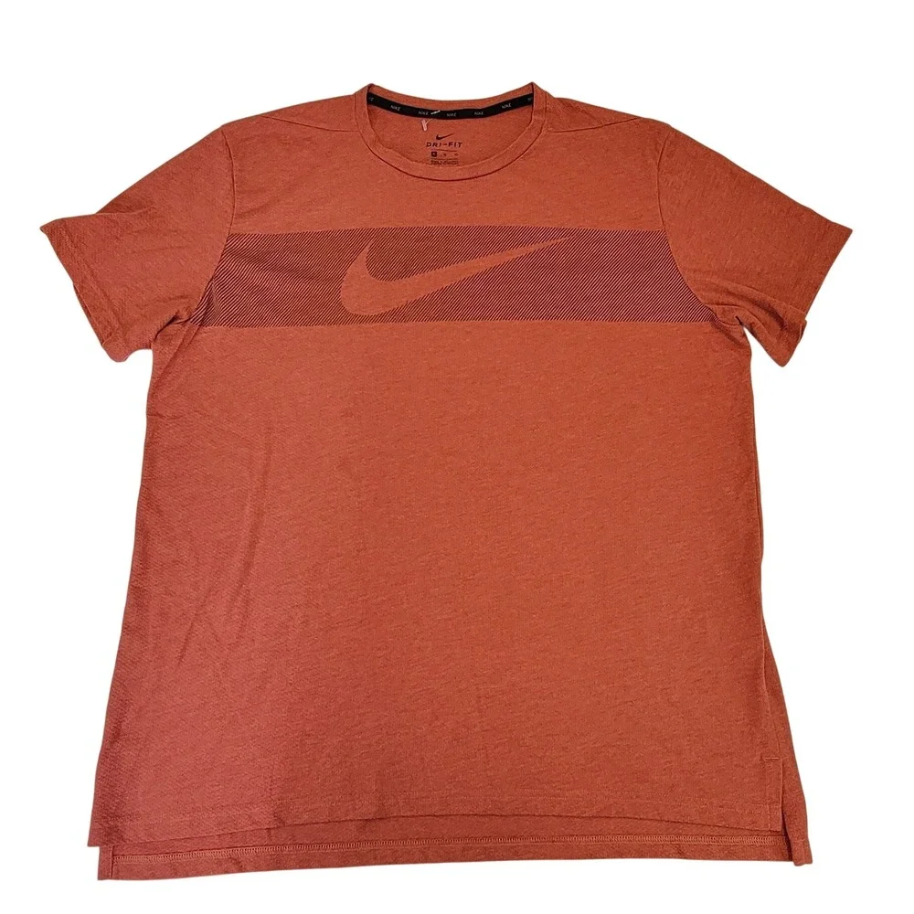 Nike Dri-FIT T-Shirt Men's‎ Activewear Athletic Training Running Top Orange XL